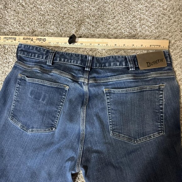 Duluth Jeans Mens 38x30 Blue Coolmax Flex Ballroom Relaxed Fit Stretch Denim - Picture 10 of 13